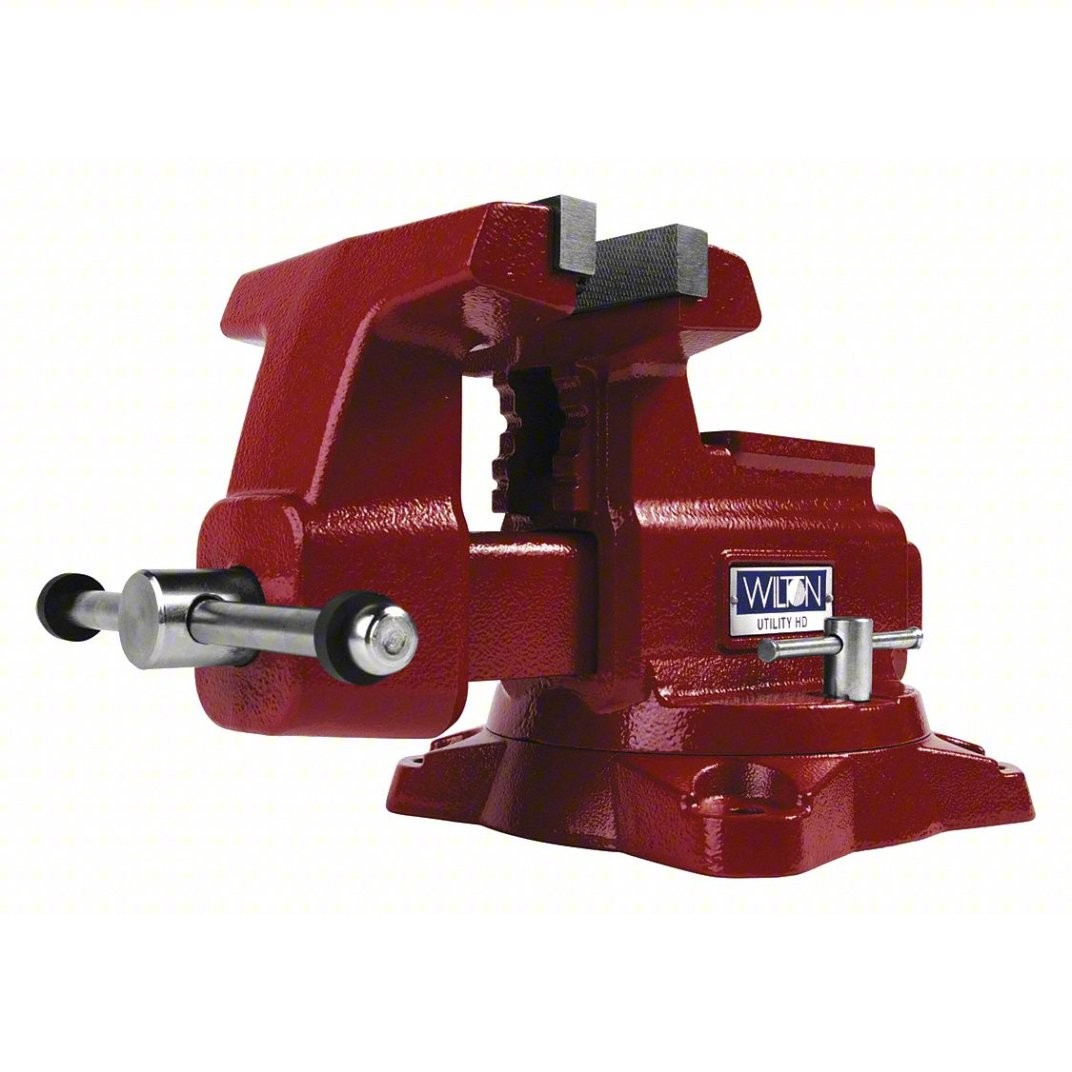WILTON Combination Vise: Std Duty, Covered, 6 1/2 in Jaw Face Wd, 6 in Max Jaw Opening, Serrated